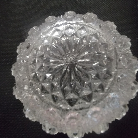 Vintage  Lacy Daisy Open Salt Cellars EAPG Pair - Picture 7 of 8